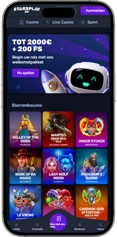 Beleving Mobiel StarsPlay24